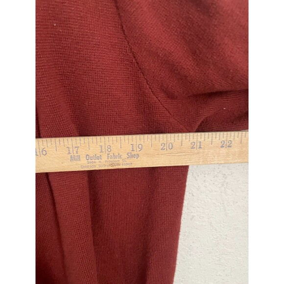 Ann Taylor Women’s Colorblock Open Front Cardigan Sweater Size M Rust Navy Black - Picture 5 of 7